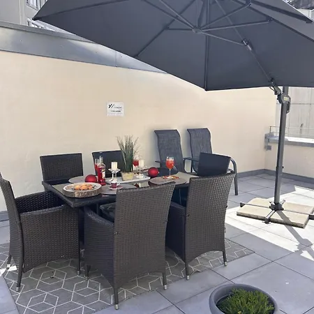 Primero City-loftdomizil 84qm Innenstadt Rathaus Gemeinschaftsterrasse 6 P Apartment Augsburg